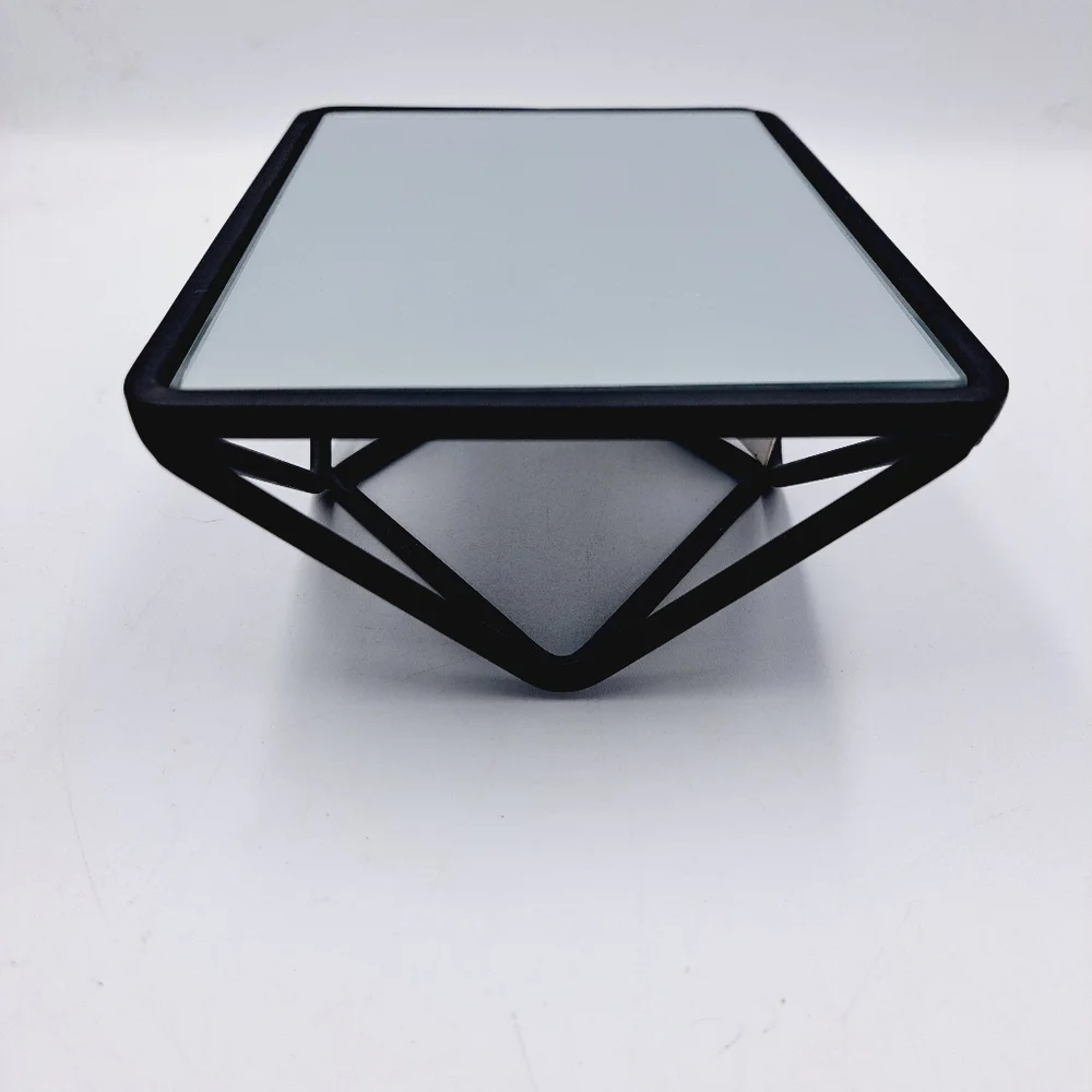 Sleek & Modern Black Geometric Freestanding Mirror